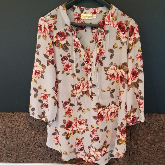 Vera Wang Tops - Vera Wang Princess Blouse Floral Sz XL